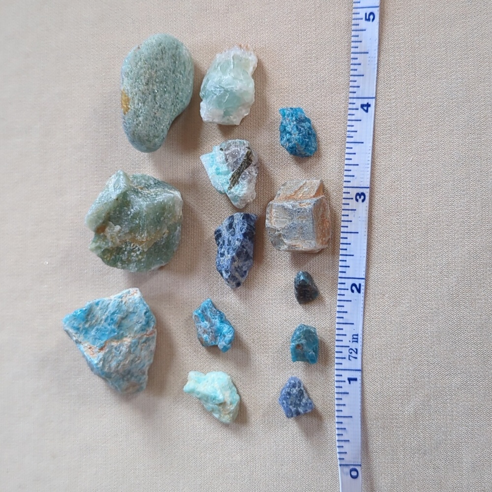 Collection of Blue Crystals